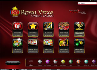 Royal Vegas Casino Lobby
