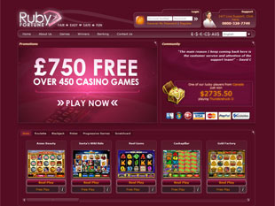 Ruby Fortune Casino Home
