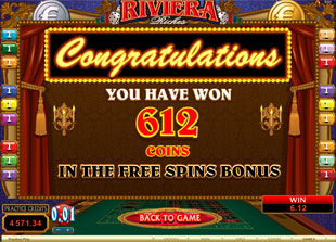 Riviera Riches Bonus Prize
