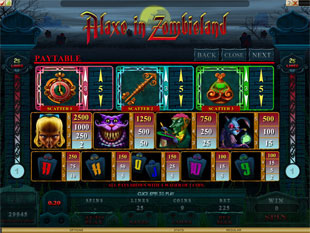 Alaxe in Zombieland Slots Payout